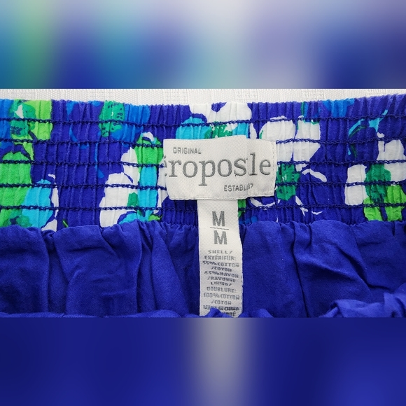 AEROPOSTALE WOMEN'S FLORAL MINI SKIRT, SIZE M, BLUE - Picture 3 of 9